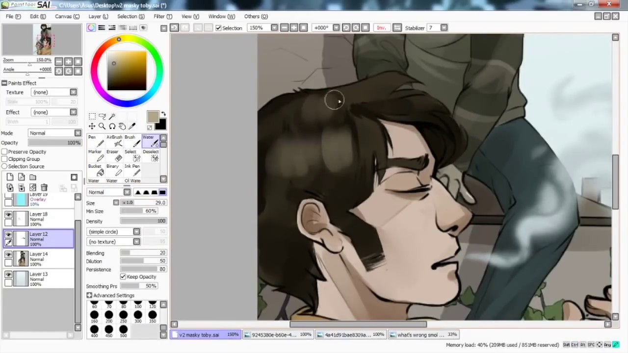 |SPEEDPAINT| Masky and Toby Fanart | Keep an eye on him |