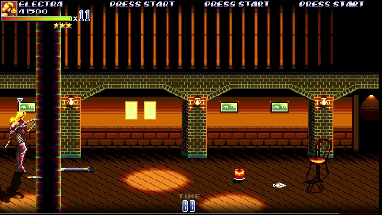 Streets of Rage 2X Ver 2.3 (OpenBOR) - Mania Clear (3-7E Route) - Electra (SoR2) Playthrough