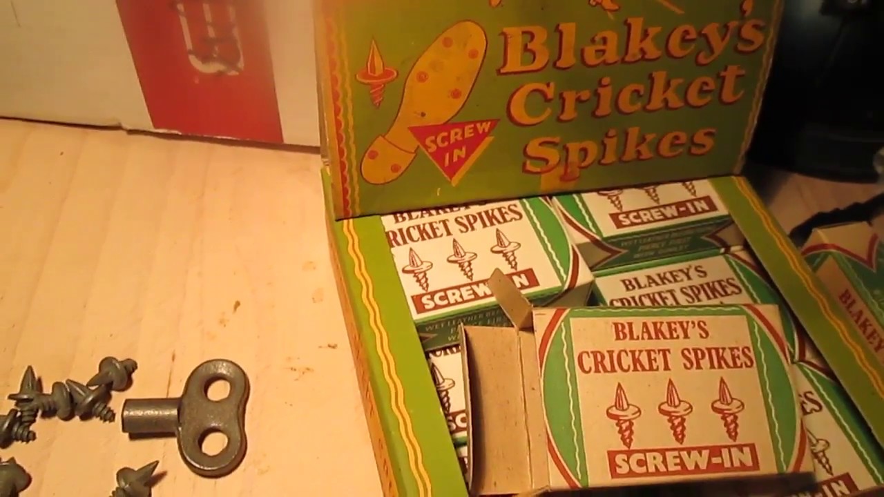 Unpacking 1930s Blakeys Cricket Boot Spikes for boots Antique Vintage unboxing
