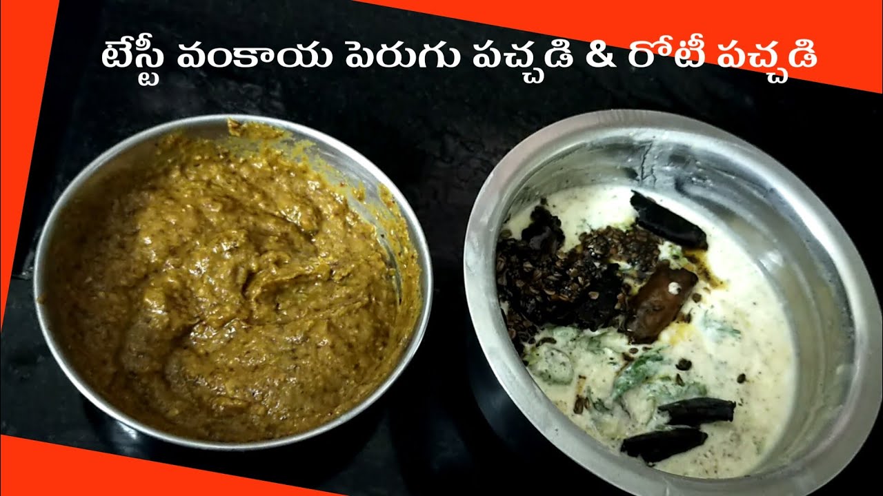 నోరూరించే ఆంధ్ర స్టైల్ వంకాయ పెరుగు పచ్చడి &రోటీ పచ్చడి|brinjal Recipe in Telugu|Telugu Vari Bojanam