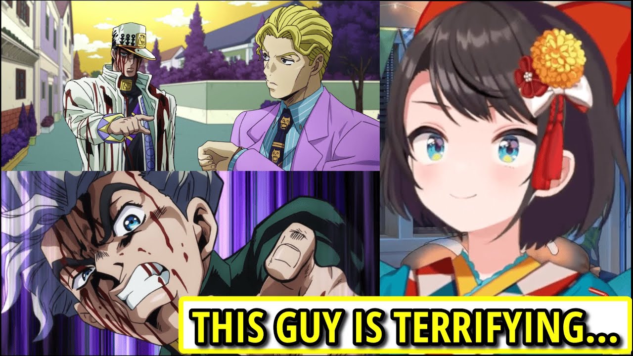 Subaru Reacts to Jotaro vs Kira 【Hololive / Eng Sub】