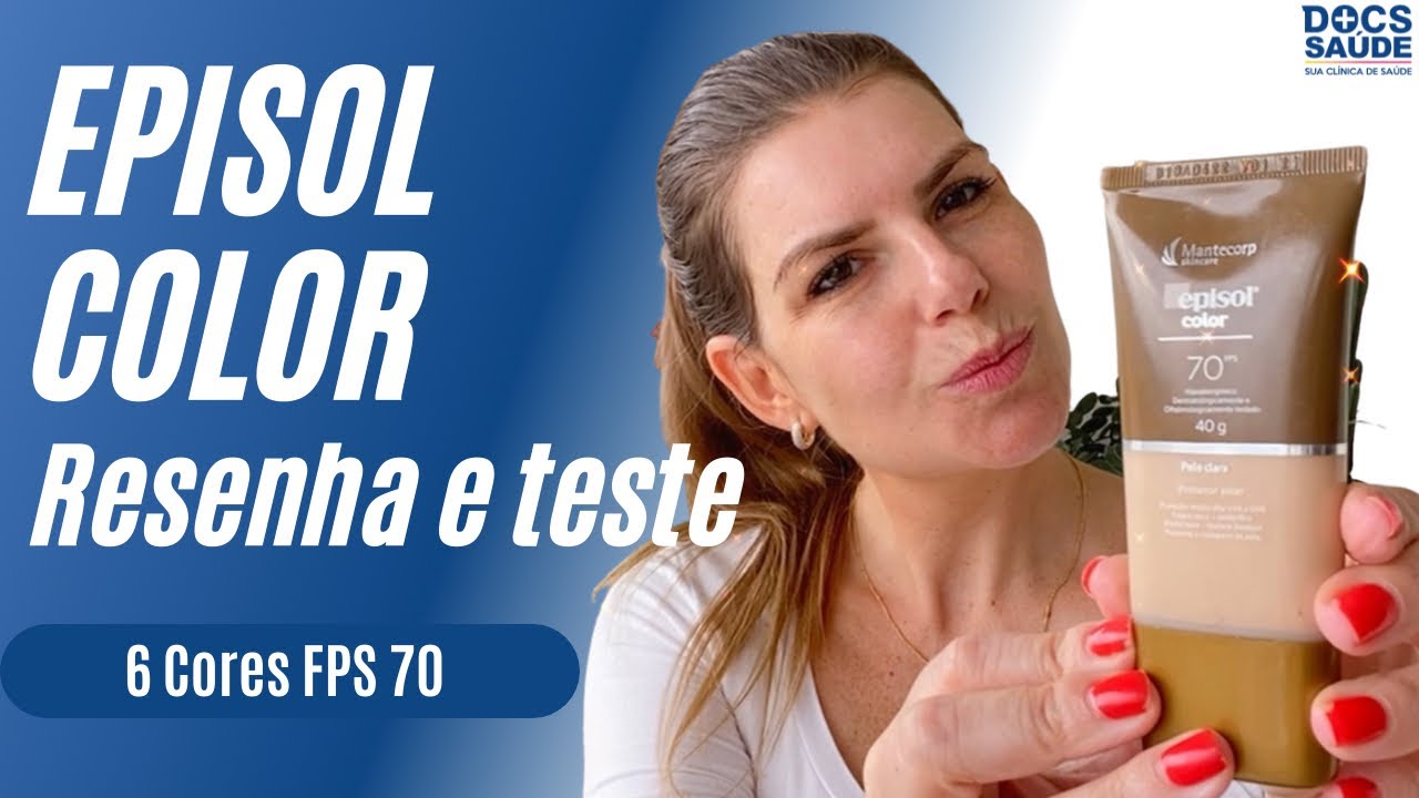 Testando o EPISOL COLOR FPS 70 tom 2 - Pele Clara
