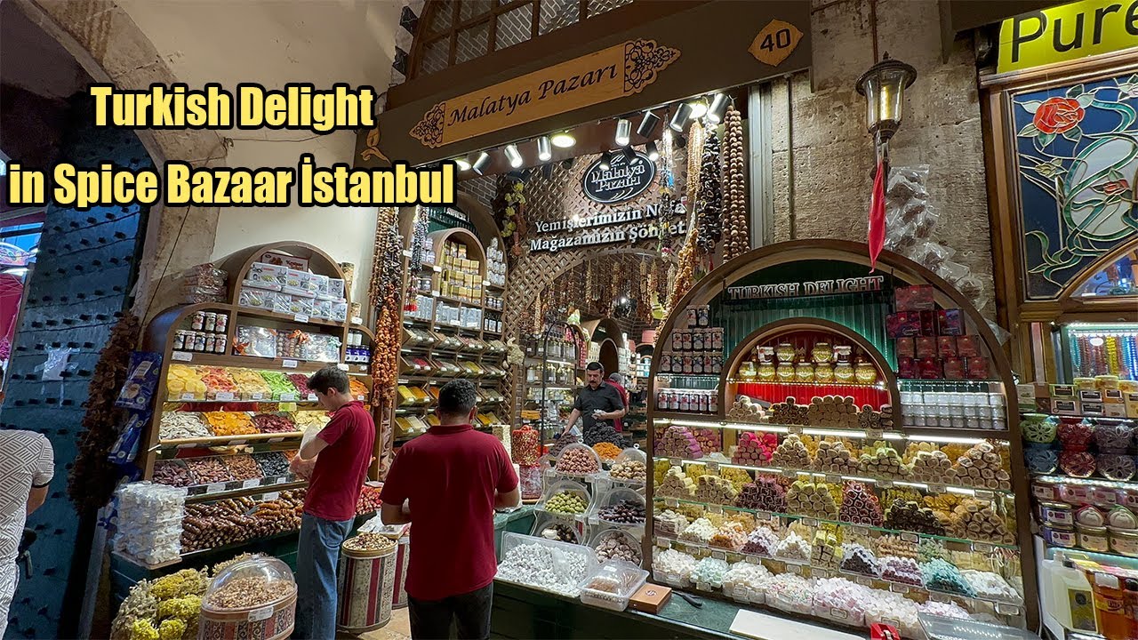 Turkish Delight (Malatya Pazarı) in Spice Bazaar İstanbul Türkiye