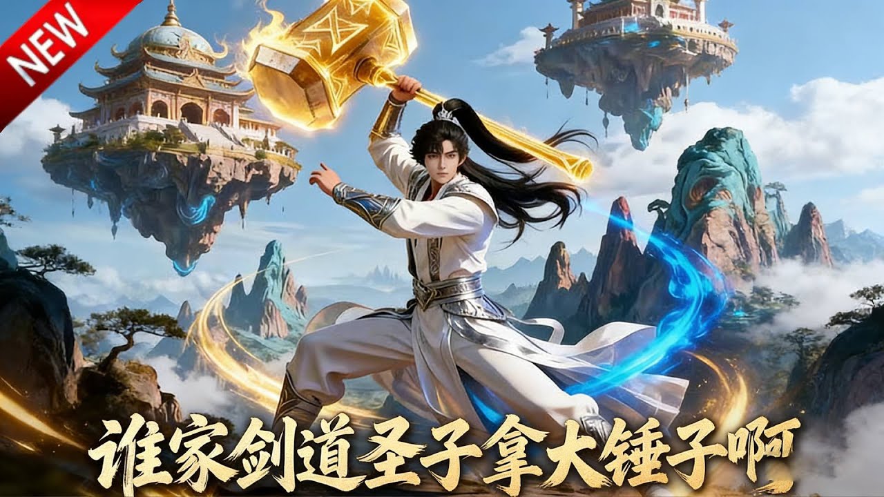 💥【新番上线】简行穿越修仙世界，意外觉醒签到系统，获得罕见无垢剑体，却被强制绑定锤子作为武器，自此，修仙界出现了一位抡大锤的剑道圣子！《谁家剑道圣子拿大锤子啊》全集 Multi SUB #动漫魔女
