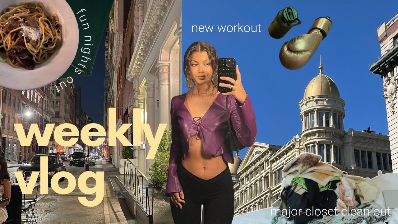 a week in my life | huge closet clean out, fun nights out, & insomnia cookies