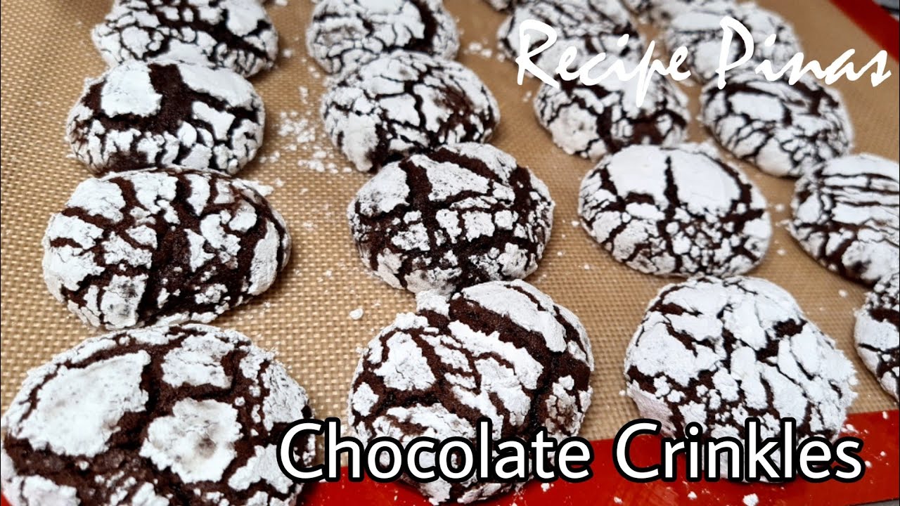 CHOCOLATE CRINKLES recipe  | How to make a Fudgy and Chewy Chocolate Crinkle cookies | Recipe Pinas