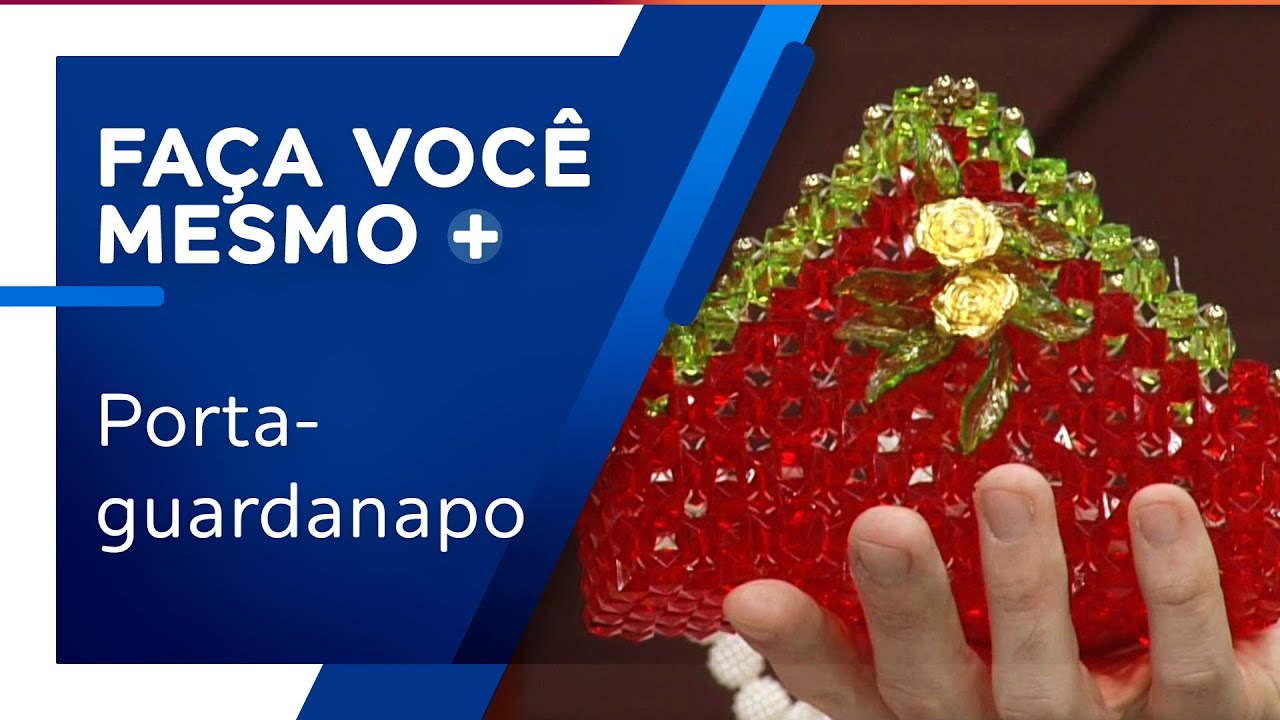 Porta-guardanapo de miçangas por Osana Moraes
