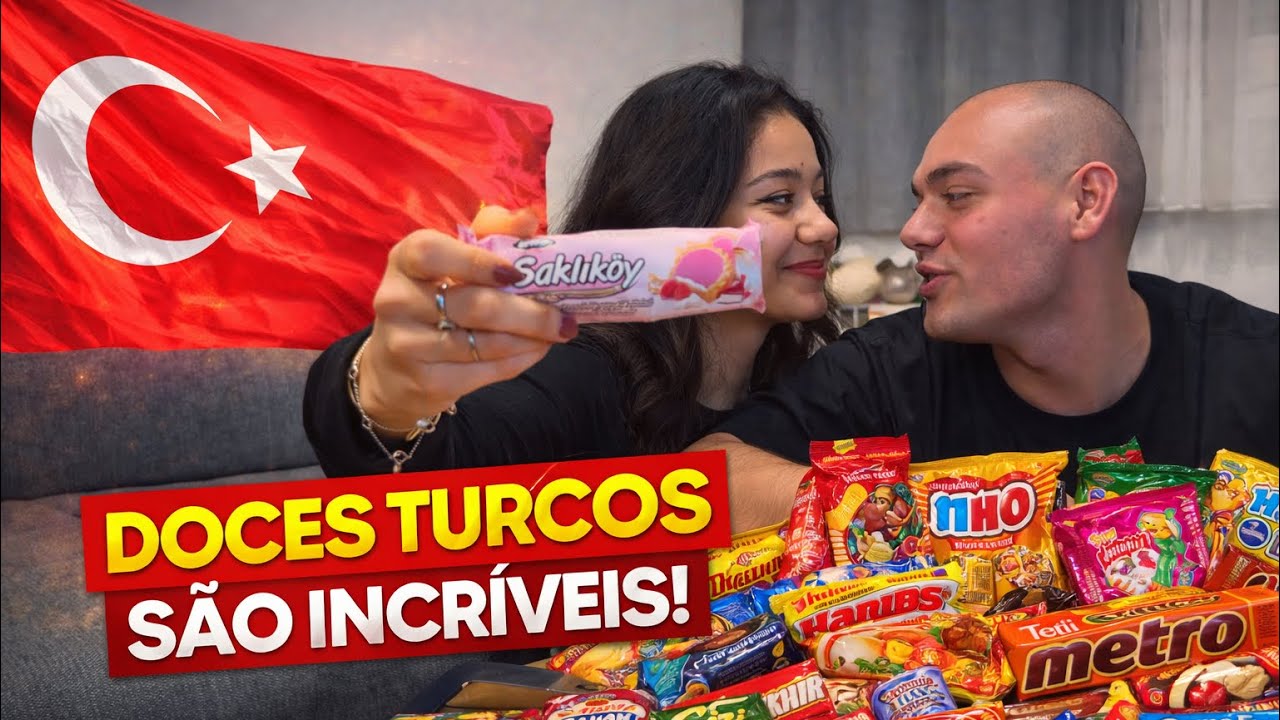 🇹🇷🇧🇷 Provando Doces Turco ep.2 ( com namorada Turca )
