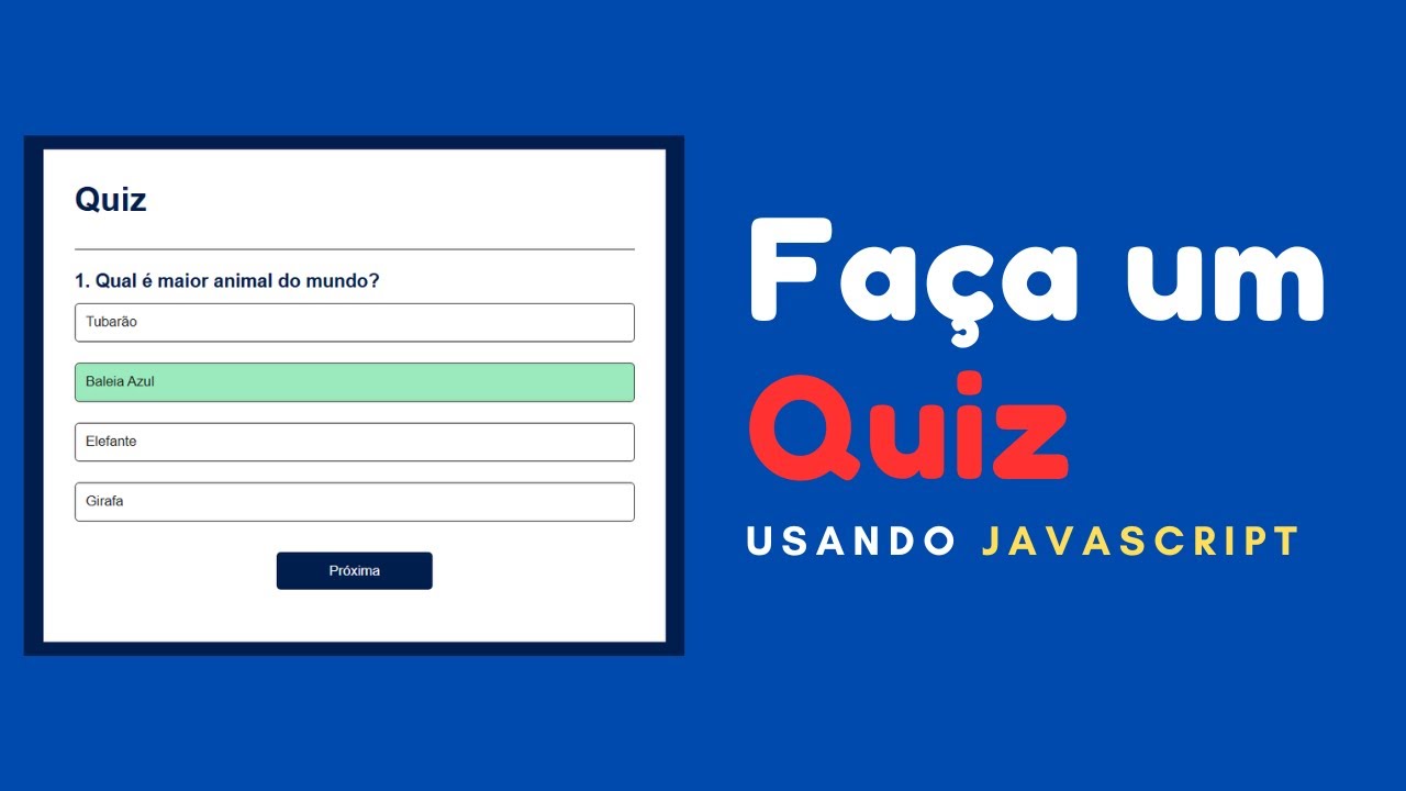 Como Criar um Quiz Simples com HTML, CSS e JavaScript
