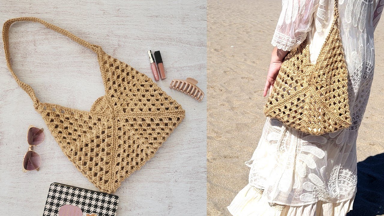 Bolso Playero de Yute a Crochet | Tutorial paso a paso fácil | Las Totoras Crochet