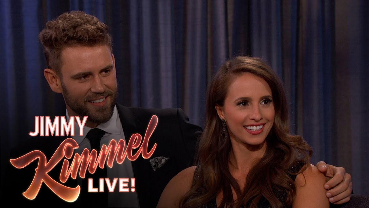 Jimmy Kimmel Talks to Bachelor Nick Viall & Fiancée Vanessa Grimaldi
