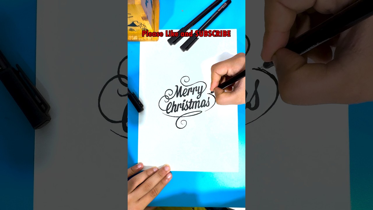 Merry Christmas Calligraphy #shorts #short Merry Christmas