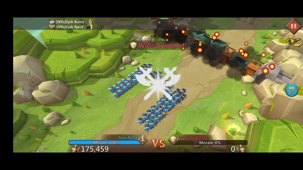 Lords mobile victory after biemg attacked and attacked the attacker