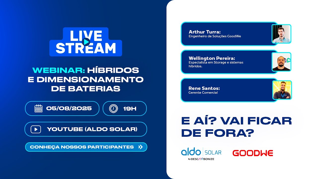 Webinar: Híbridos e dimensionamento de baterias