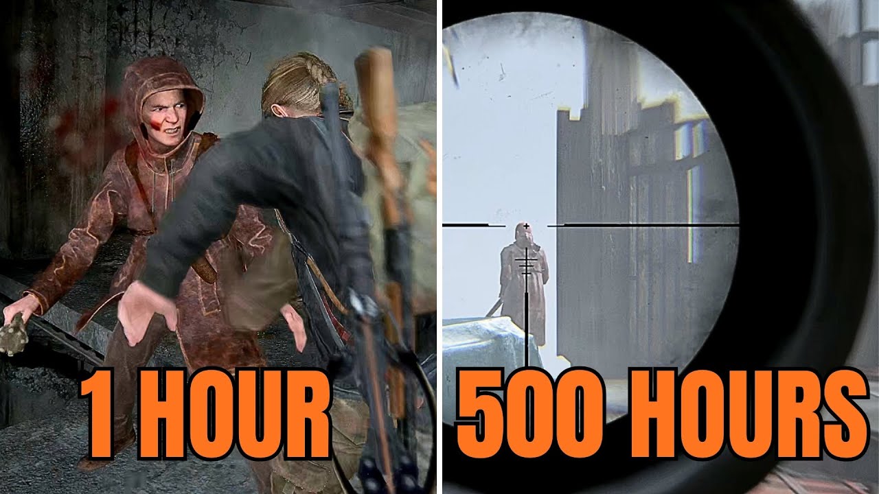 First Time Playing vs 500 Hours - Seraphite Overlook Grounded Permadeath (Last of Us Part 2)