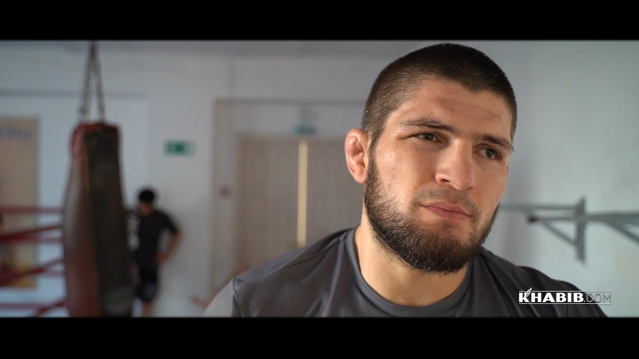 Khabib training in his native village during Ramadan