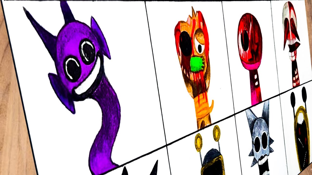 Drawing Incredibox Sprunki Phase 3 | BEHIND THE SMILES ( #incredibox #sprunki ) pt.3