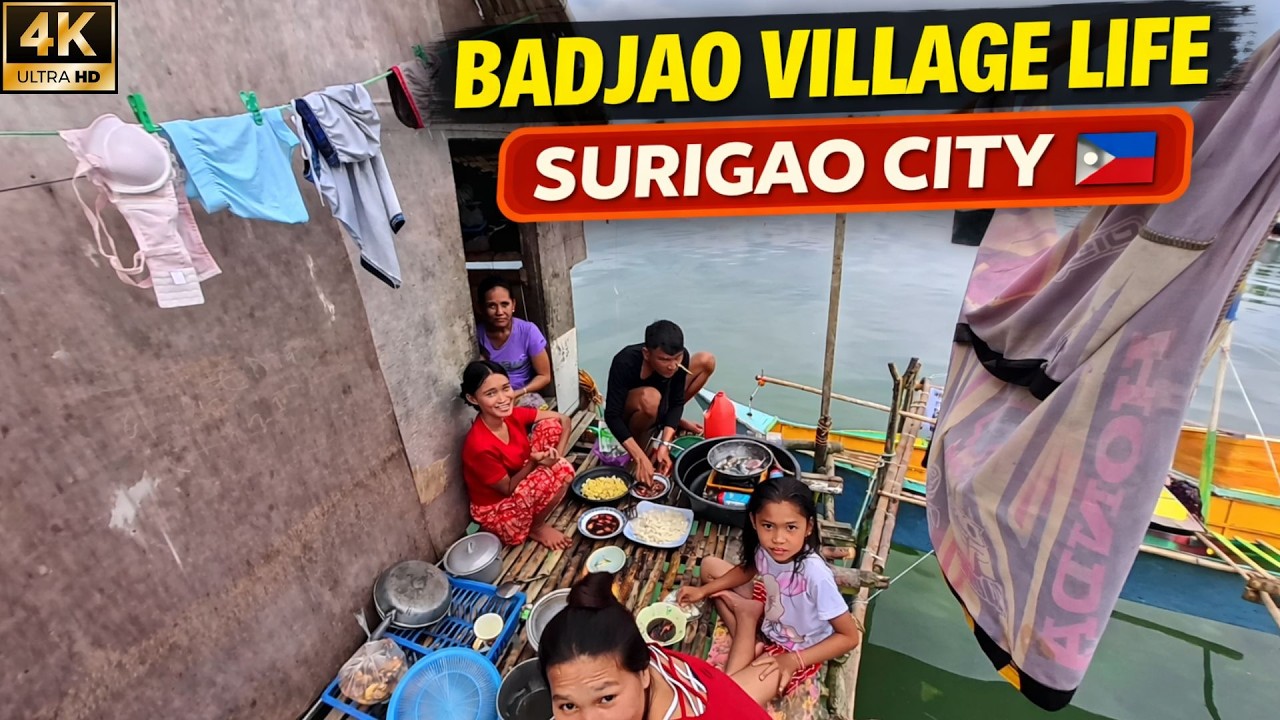 Inside a Badjao Village in Surigao City 🇵🇭 Life of the Sea Nomads