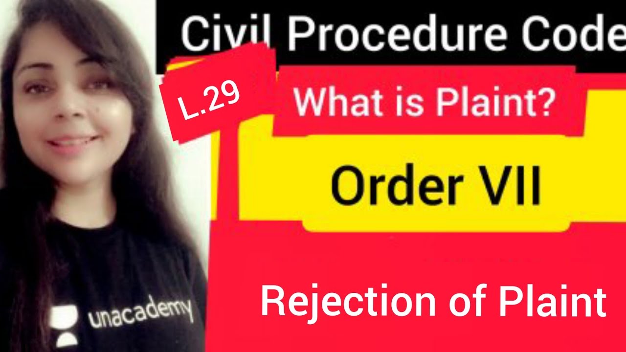 Order VII Rule 11 - Rule 13 | Rejection of Plaint #rejectionofplaint #order7cpc #cpclecture