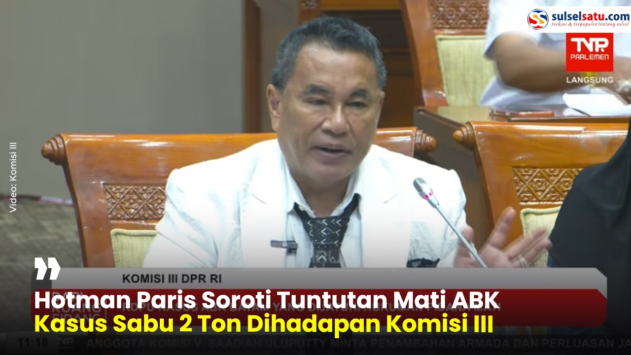 Hotman Paris Soroti Tuntutan Mati ABK Kasus Sabu 2 Ton Dihadapan Komisi III