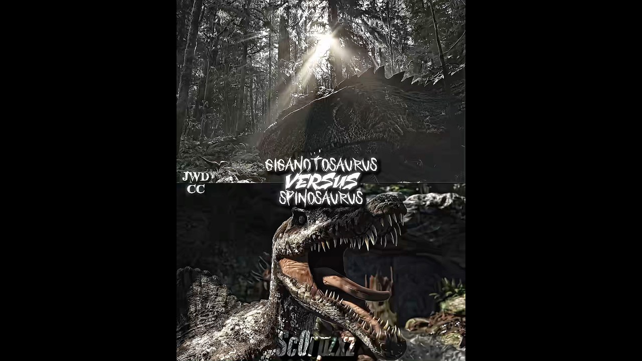 Giganotosaurus VS Spinosaurus #wisedit #jurassicshorts #youtubeshorts #viral #dinosaurs #edit