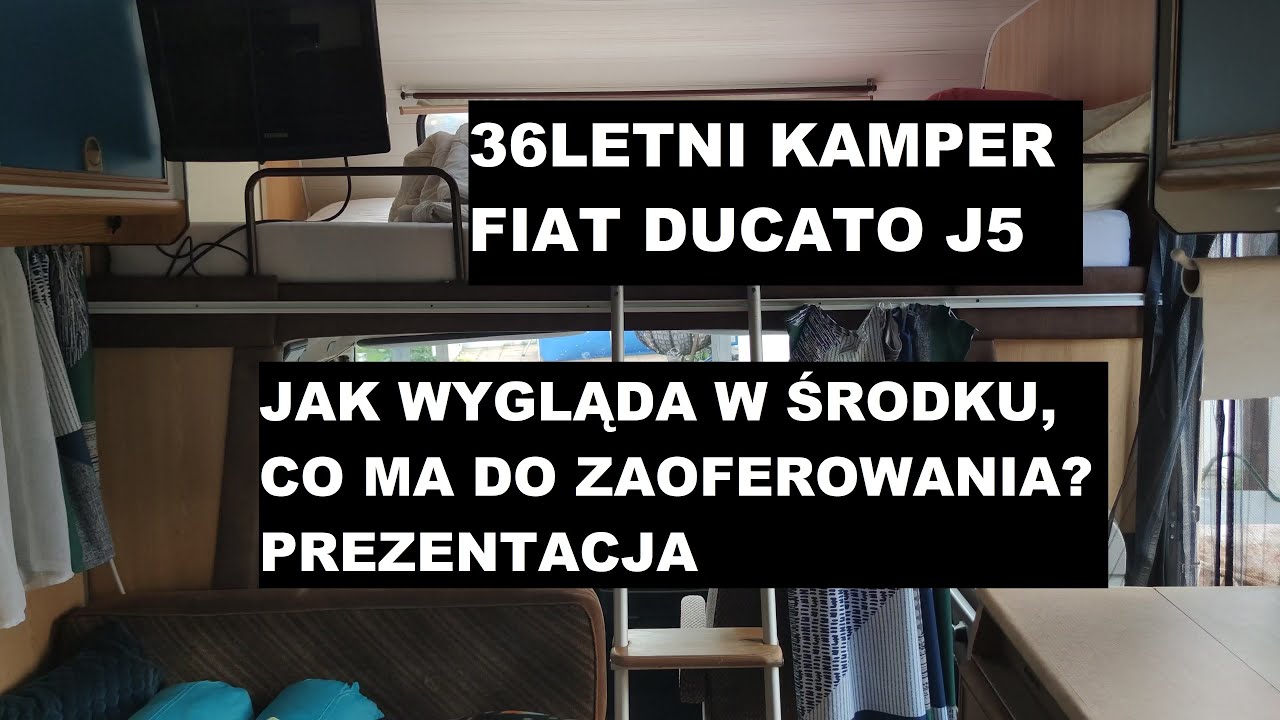 Retro kamper Fiat Ducato J5 Citroen C25 prezentacja wnętrza, spanie, toaleta, prąd, woda