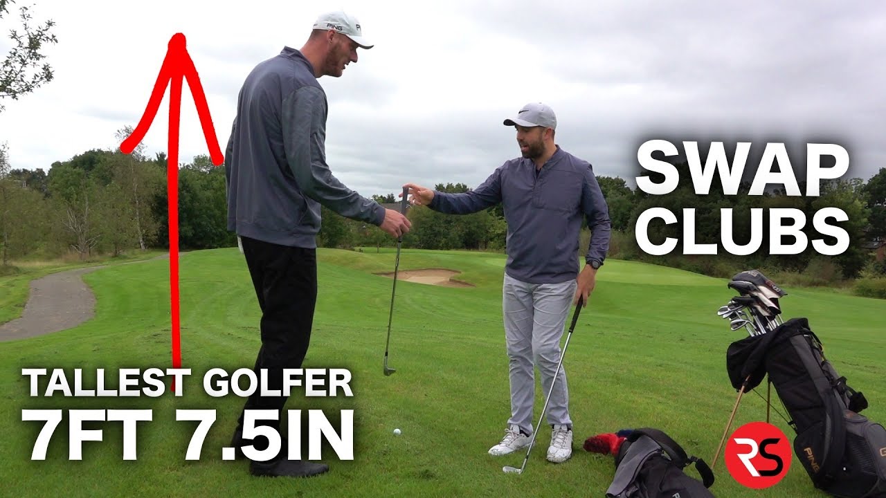 I swap golf clubs with the TALLEST GOLFER IN THE WORLD (7ft 7.5in)