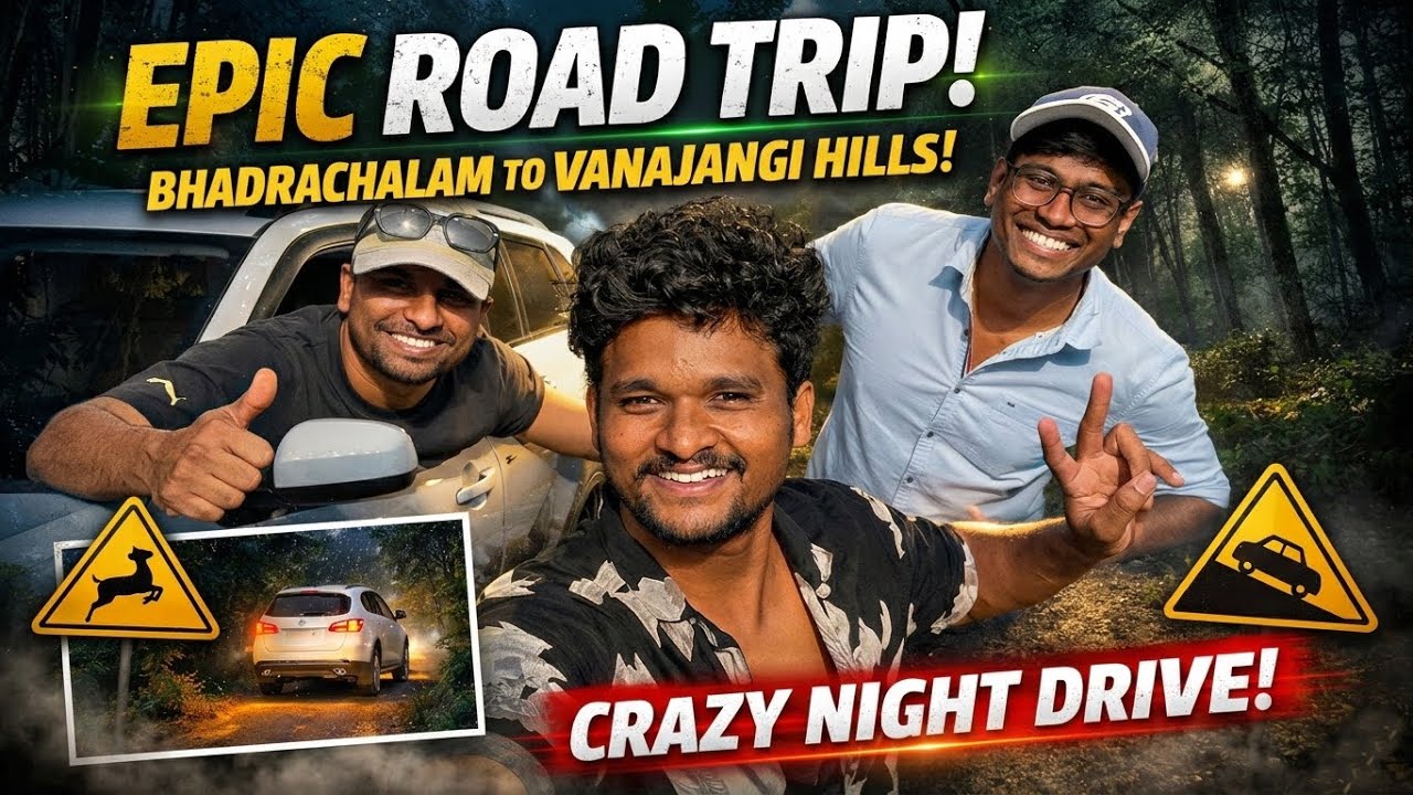 EPIC ROAD TRIP 🚙”BHADRACHALAM To VANAJANGI 🏞️ #roadtrip #trip #friends #viral #telugu #vanajangi 