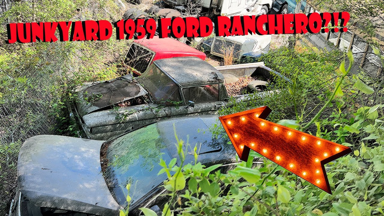 *SPOTTED*  1959 Ford Ranchero in a JUNKYARD!  Can we buy it...right now!