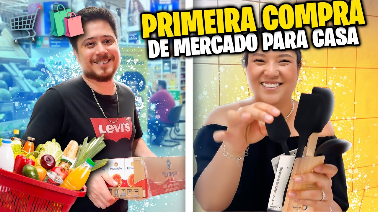 PRIMEIRA COMPRA DE SUPERMERCADO DA NOSSA CASA | Jeru e Cheru