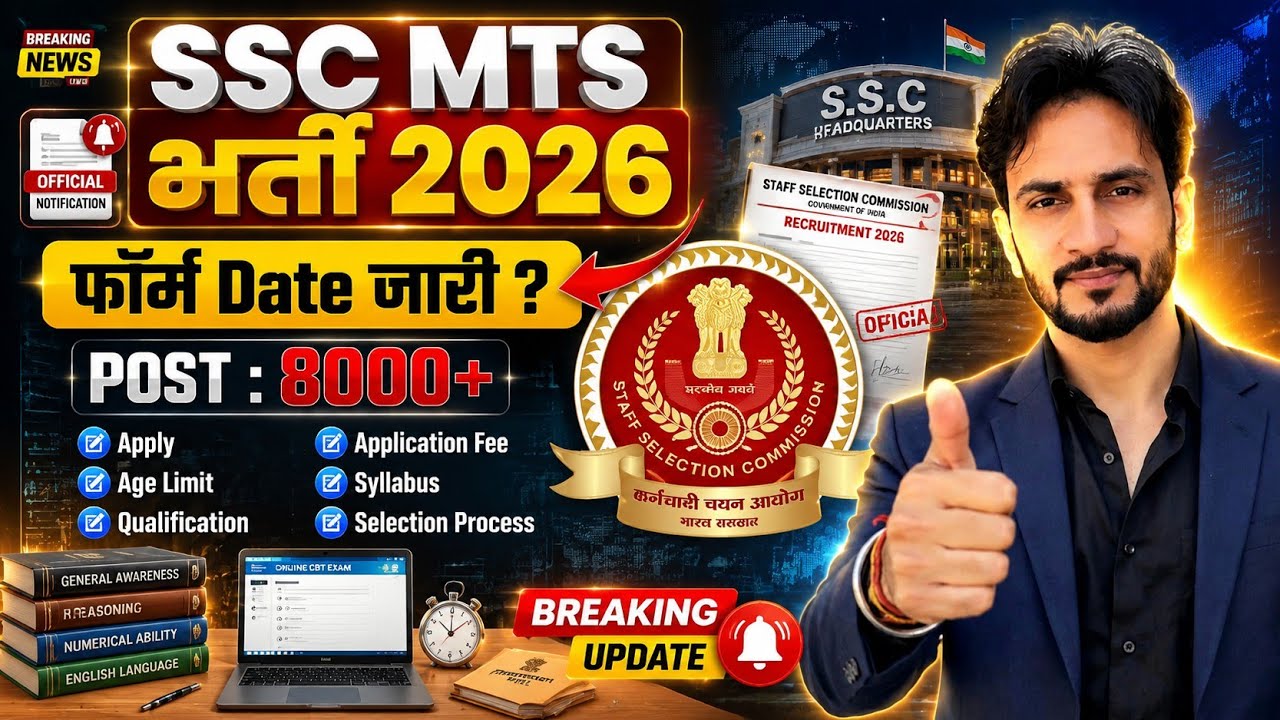 SSC MTS & Havaldar New Vacancy 🔥 8000+ Posts | SSC MTS Notification 2026 | Apply Date, Eligibility