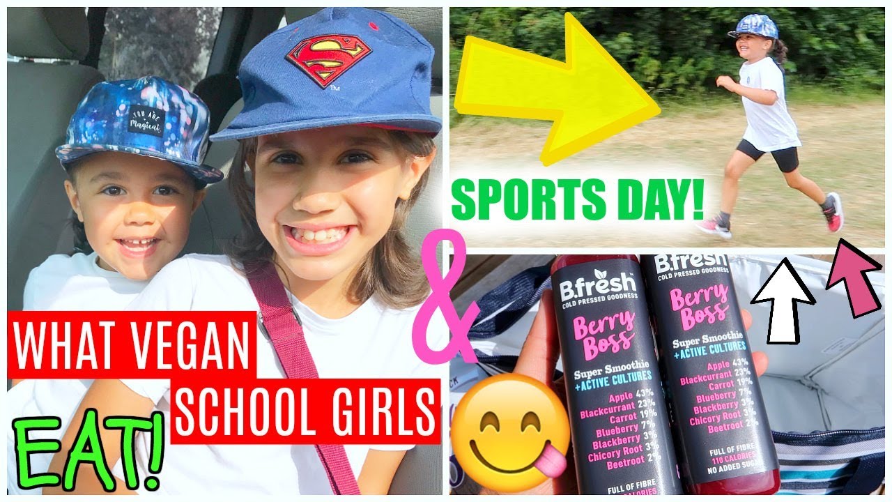 WHAT VEGAN SCHOOL GIRLS EAT + SPORTS DAY RACING!🏃‍♀️