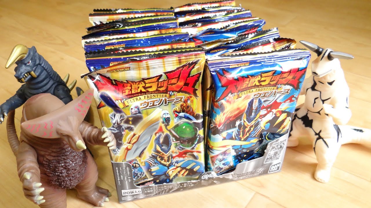 【前編】箱買い開封レビュー！大怪獣ラッシュウエハース 全13種 20個入り キラカード有り まずは10個一気に開封！ウルトラマンギンガ ラッシュハンターズ バレル・ガルム・マグナ