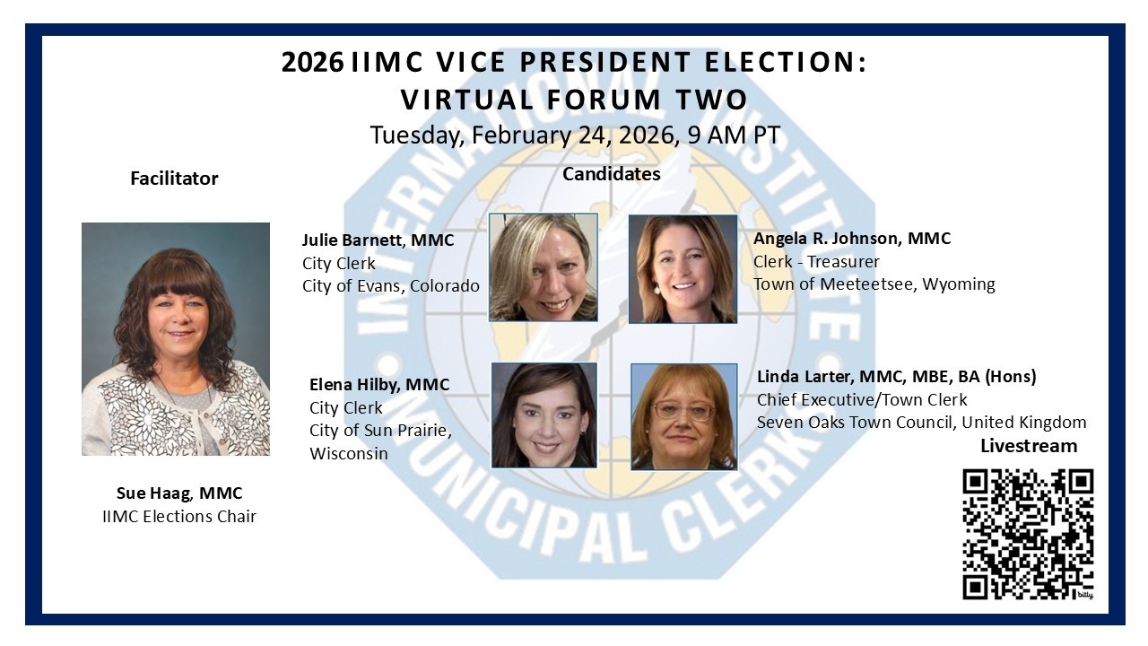 2026 IIMC Vice President Candidate Virtual Forum 2: February 24, 2026