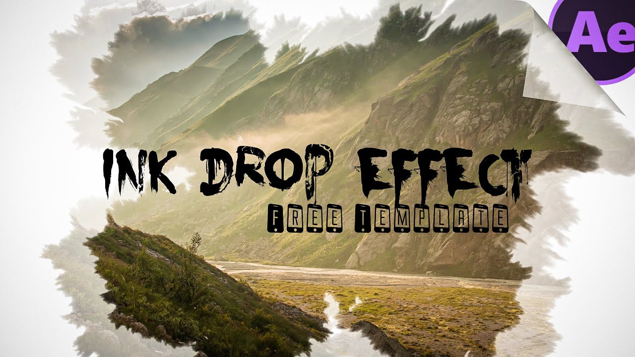 Ink Splatter Reveal (Ink Drop) - No Plugin Required - After Effects Tutorial