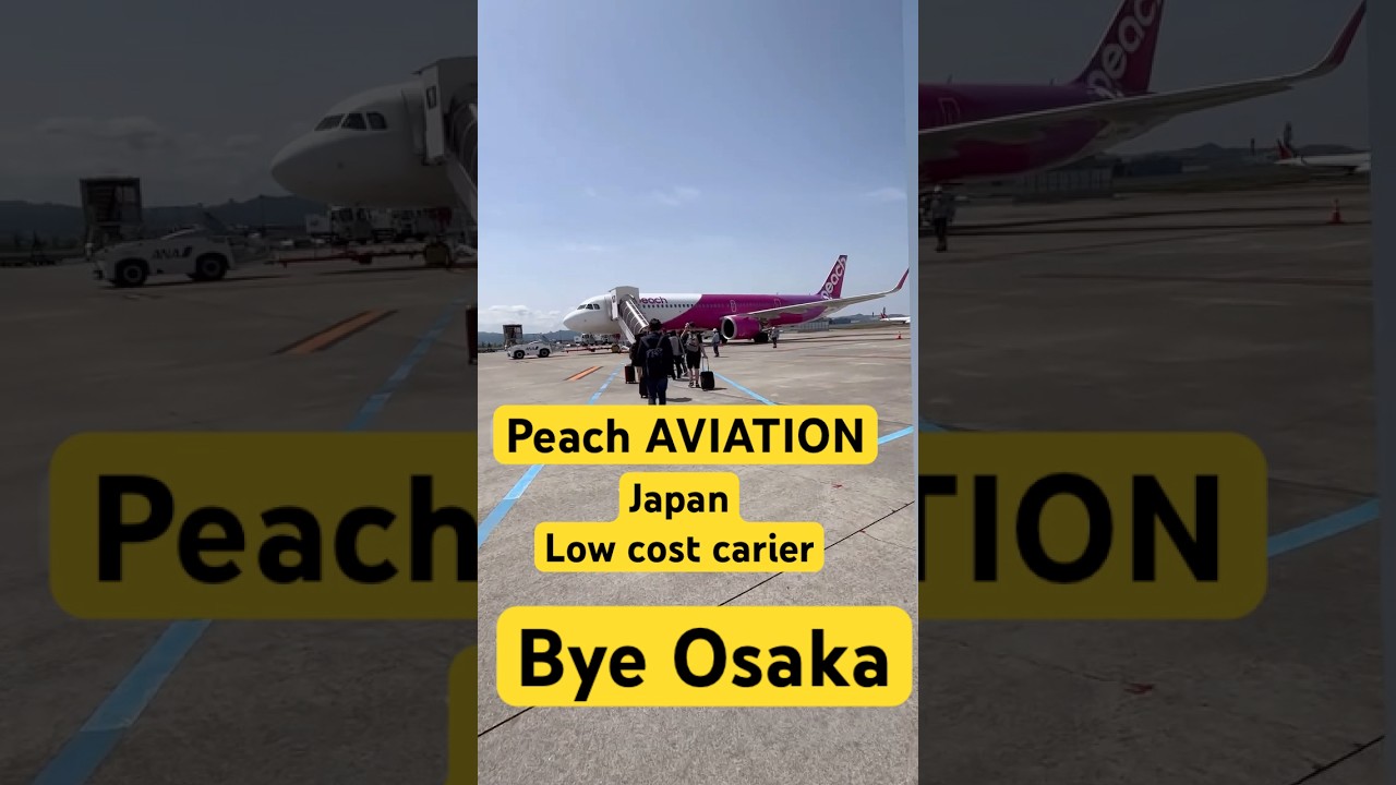 PEACH AVIATION boarding from Kansai International Airport #osaka #japan #peach #peachaviation #kix