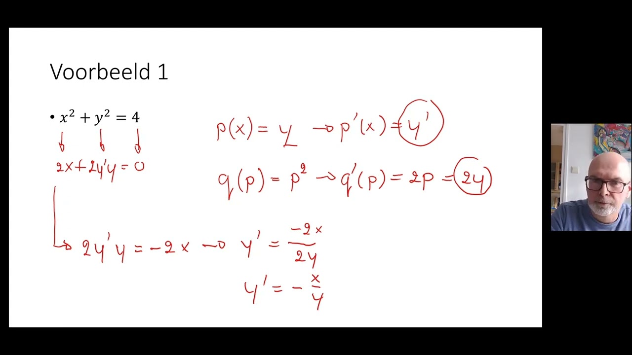 Differentiëren deel 6 impliciet differentiëren