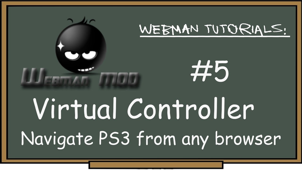 PS3 - webMAN Tutorial #5 Virtual Controller and Pad navigate ps3 and control MOVIAN from any browser