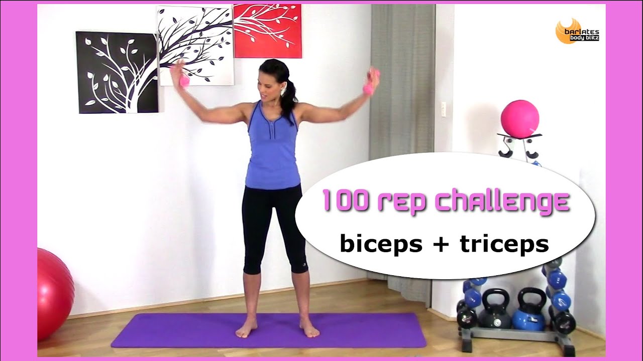 FREE Ballet Barre Arms Workout - Barlates Body Blitz 100 REP CHALLENGE Biceps and Triceps