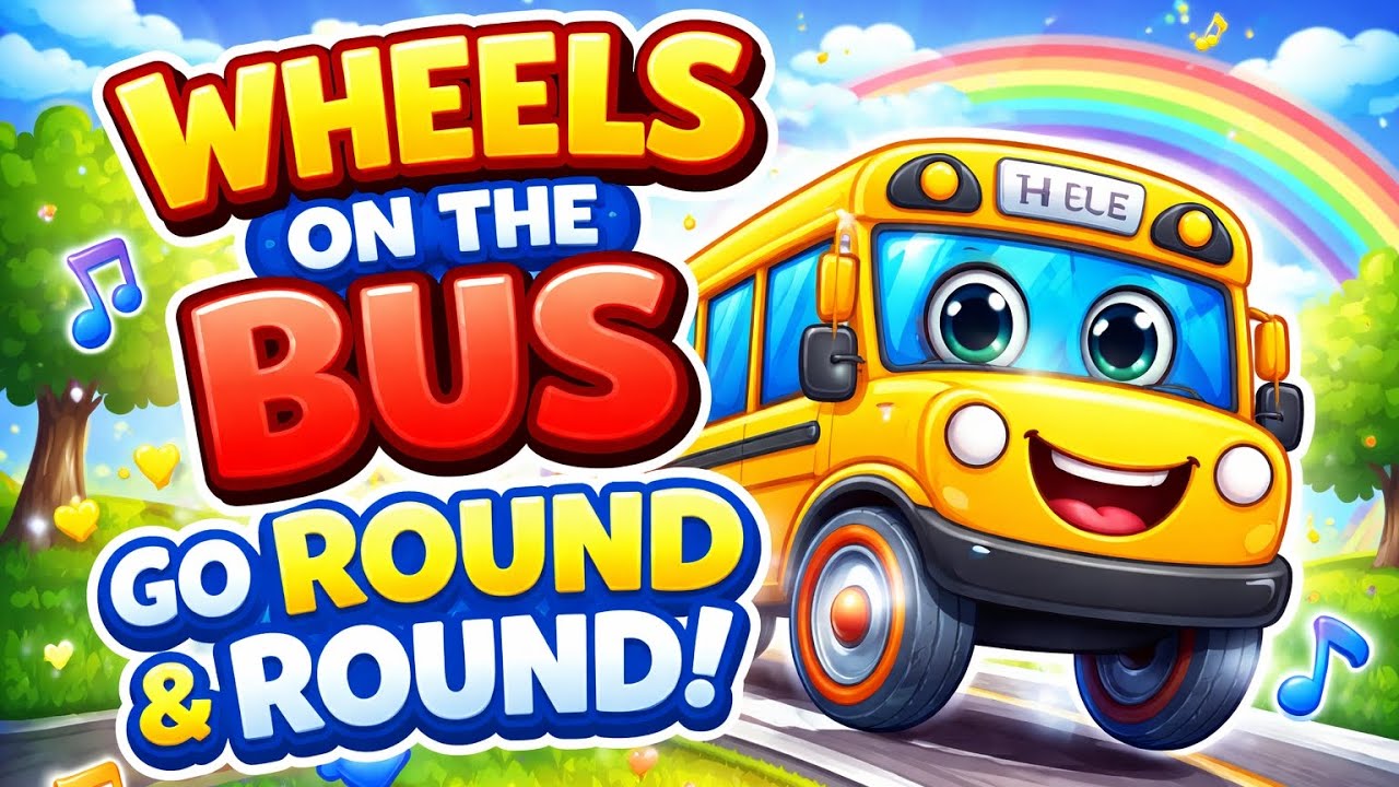 Wheels on the Bus Go Round and Round 🚍 | Fun Kids Nursery Rhymes 3D Animation