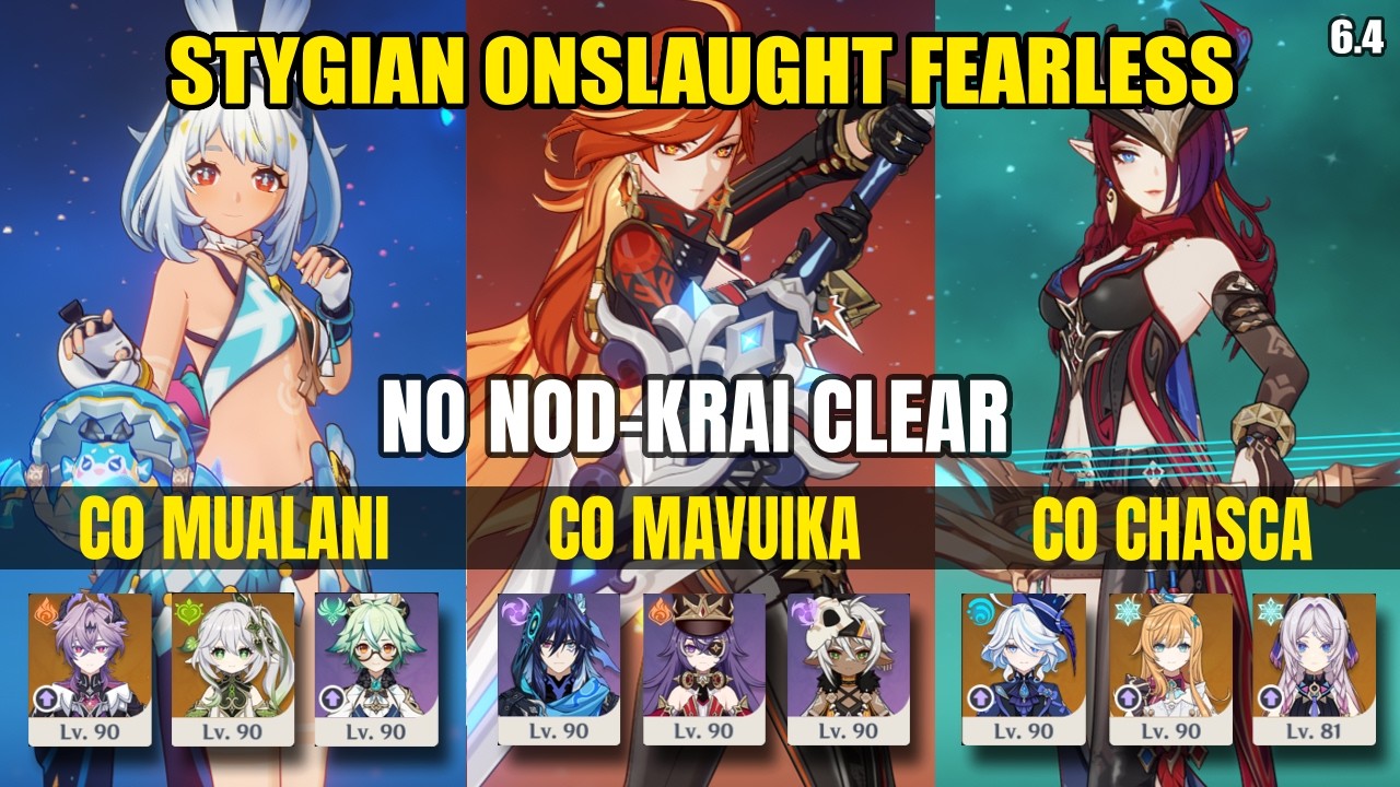 Stygian Onslaught 6.4 Fearless | C0 Mualani + C0 Mavuika + C0 Chasca | Genshin Impact
