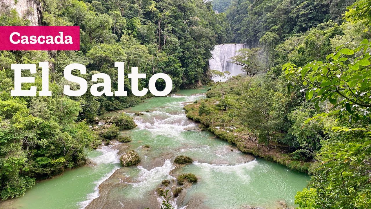Cascada El Salto en Palenque y reserva ecológica Aluxes Chiapas