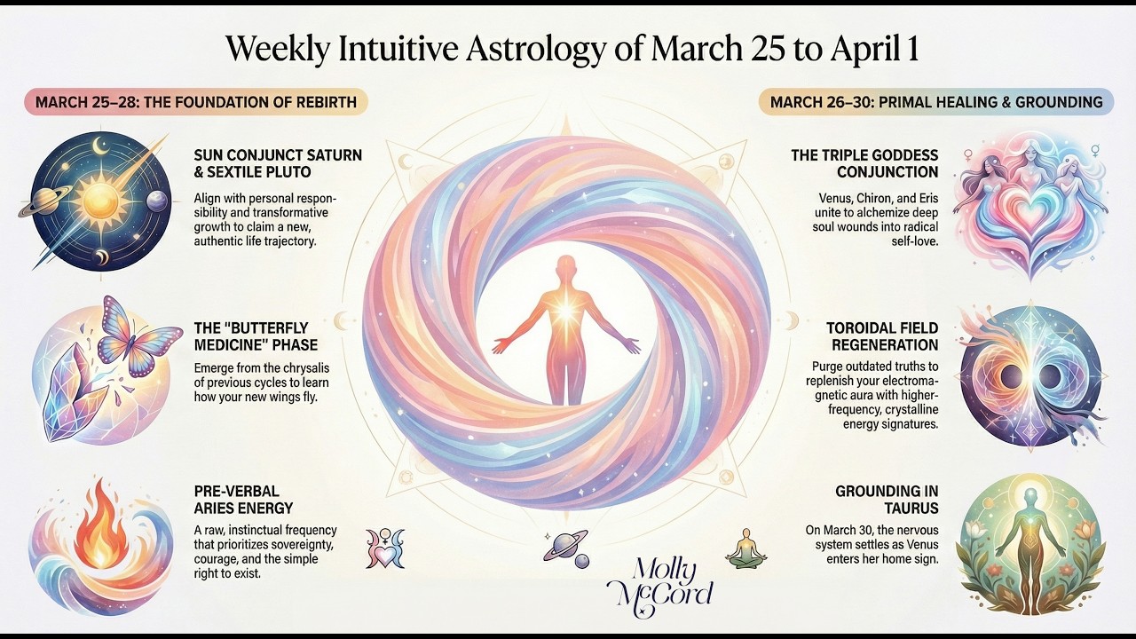 Weekly Intuitive Astrology March 25 to April 1~Saturn sextile Pluto, Venus-Chiron-Eris, Venus Taurus
