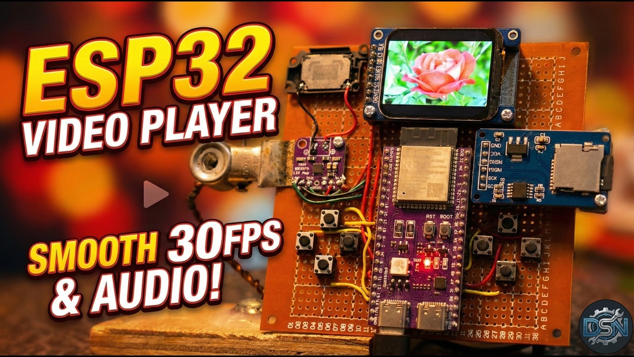 Я создал видеоплеер на базе ESP32! 📺 (Плавная частота кадров и звук)