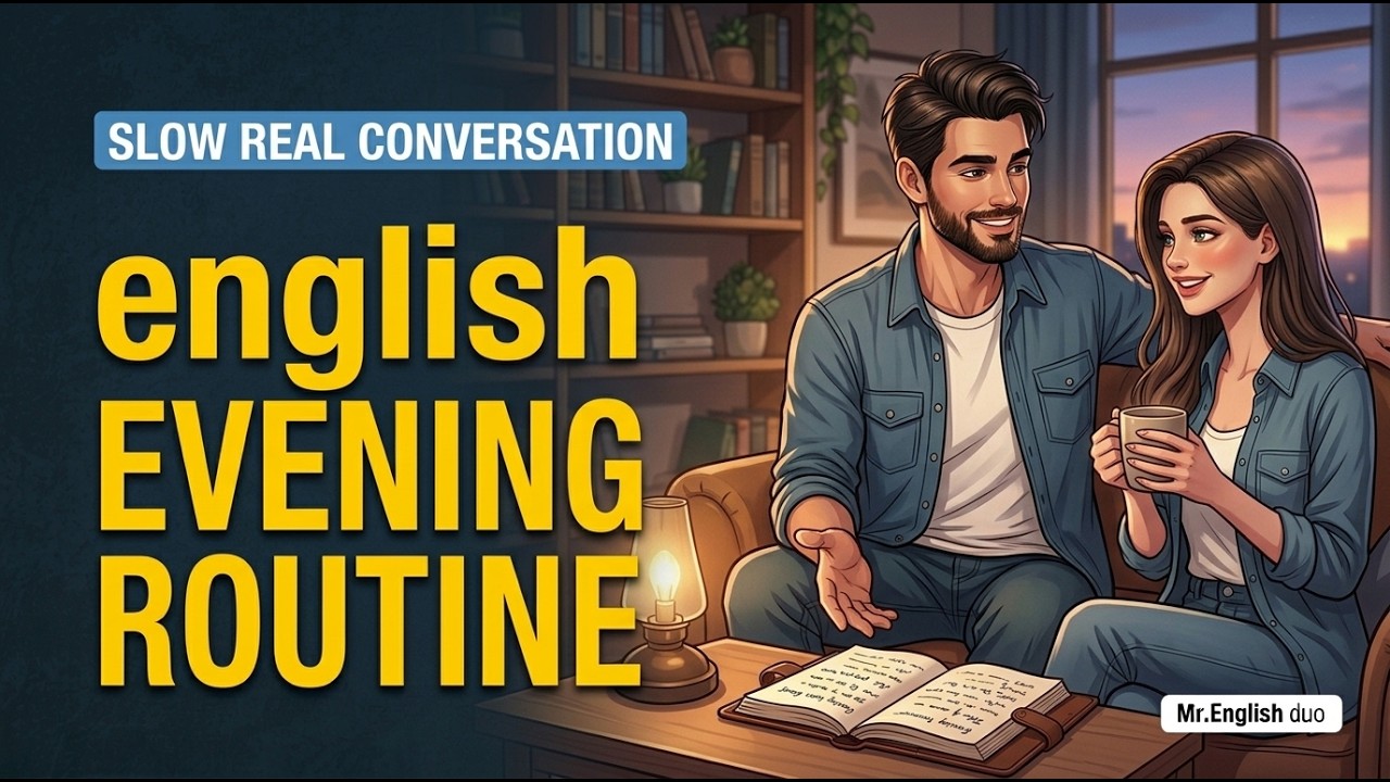 daily routine at night english for beginners /evening conversation _Ep.1/english podcast