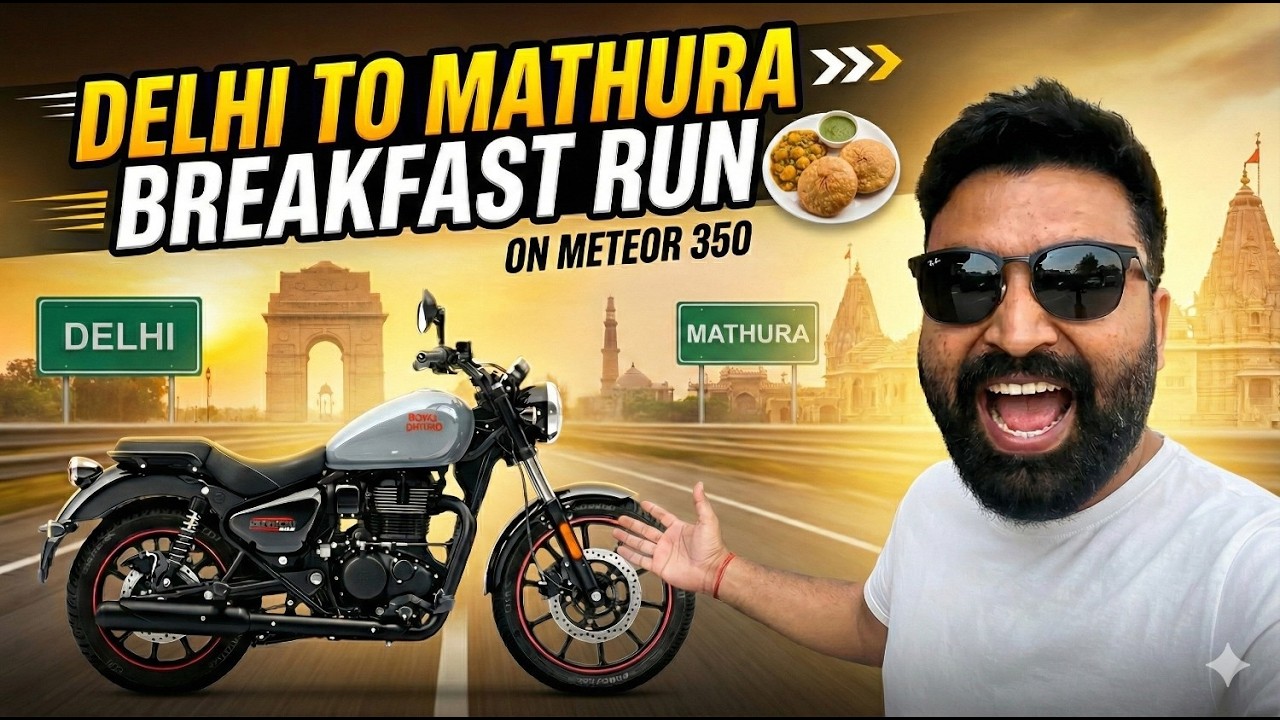 Delhi to Mathura on Meteor 350! Epic Breakfast Ride for Kachori & Peda 🤤 | My First Moto Vlog!