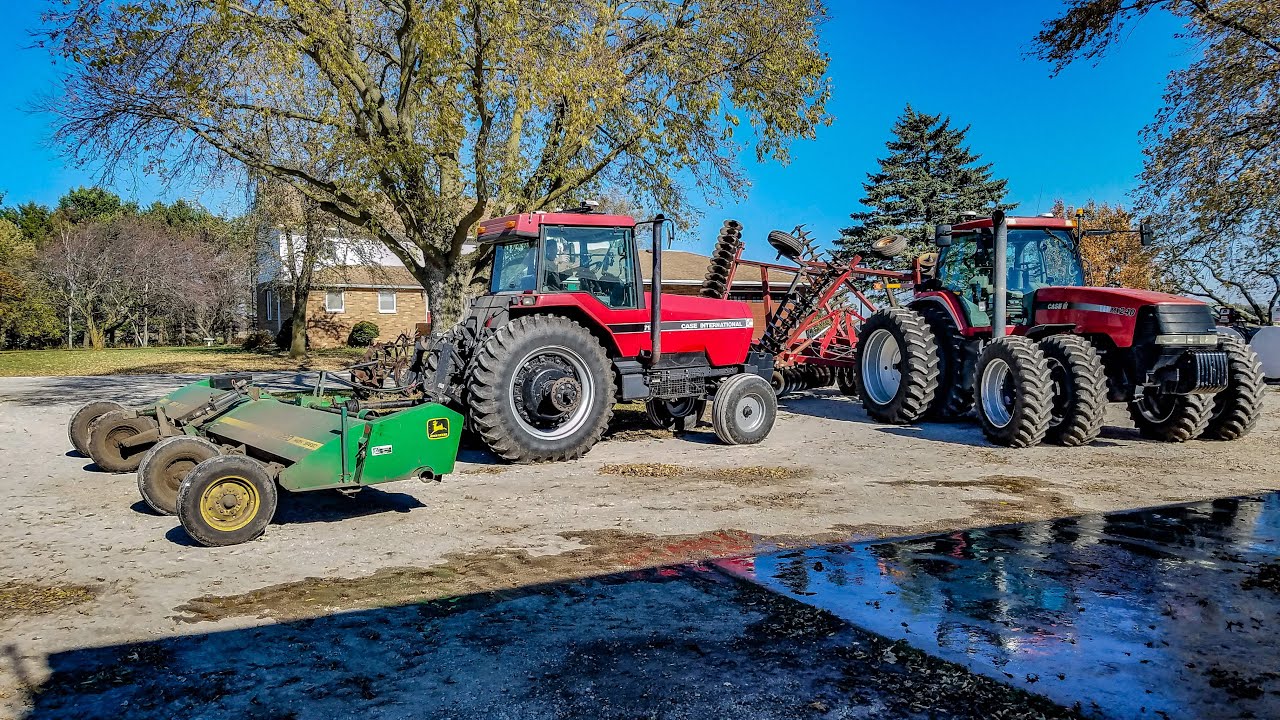 Shredding & Disking Corn Stalks | Illinois Farm Vlog #24