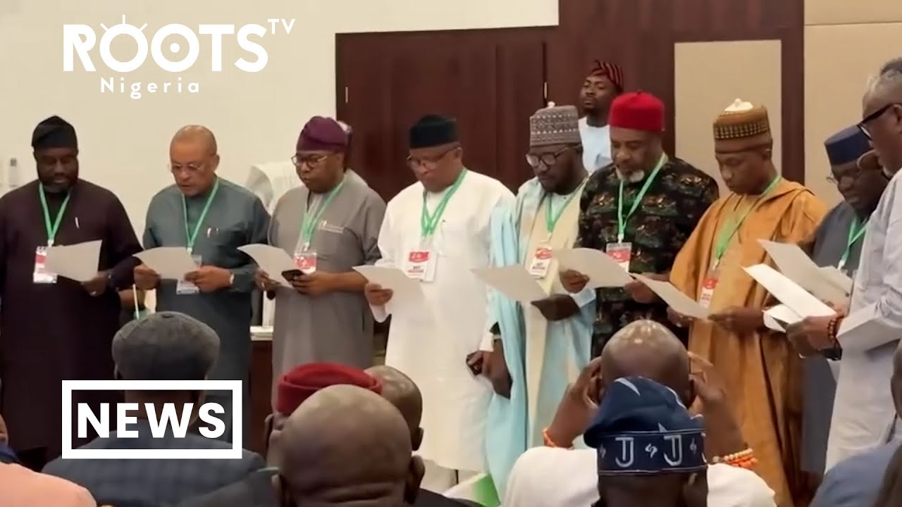 PDP SWEARS IN 13 MEMBER CARETAKER COMMITTEE TO PLAN NATIONAL CONVENTION