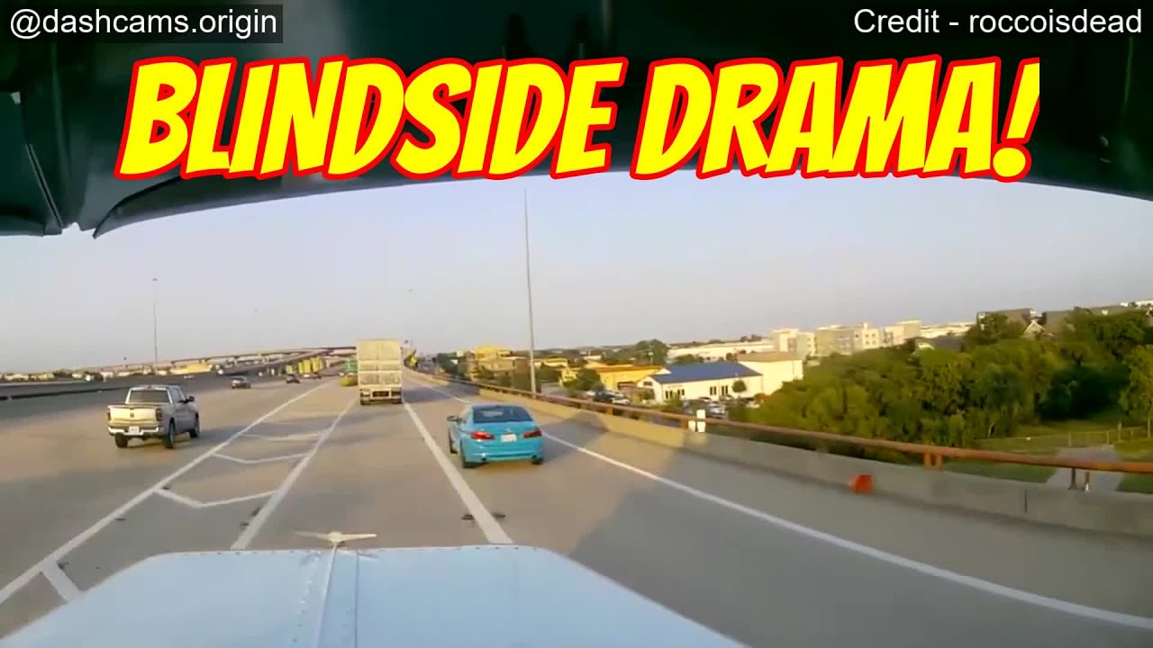 Truck Driver's Blindside Collision Drama #dashcams