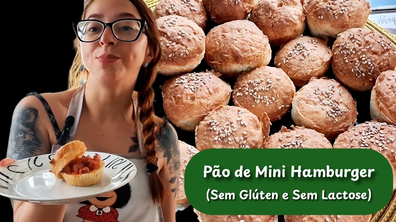 Pão de Mini Harmburger/ Mini Cachorro Quente | Sem Glúten e Sem Lactose